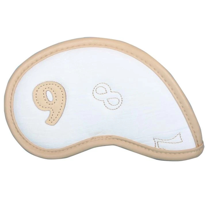 Applique Logo And Embroidery Logo On Synthetic PU Golf Iron Headcover